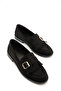Black Suede Women's Loafer Shoes 21385 - 4