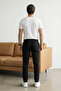 Siyah Dar Kalıp/Slim Fit Boru Paça Yüksek Bel Yazlık Erkek Dokuma Pantolon TMNSS26PL00022 - 2