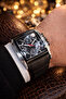MEN'S WRISTWATCH WITH LEATHER STRAP AND CALENDAR. ALL FUNCTIONS ARE WORKING. - 5