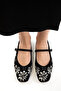 Black Suede Women's Ballerinas 21327 - 4