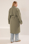 Açık Haki Uzun Oversize Büyük Beden Trençkot TBBSS25BM00002 - 8