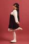 Girls' Collared Rose Textured Cotton Lined Special Occasion Dress - 2