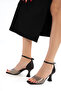 Black Satin Women's Classic Heeled Shoes 21368 - 3