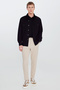 Men's Beige Slim Fit Slim Fit Tie-Waist Casual Jogger Pants with Side Pockets - 4