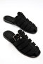 Black Suede Women's Slippers 21381 - 5
