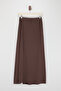Brown Long Knitted Modal Skirt Tdrss26Et00037 - 6