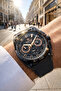 MEN'S WRISTWATCH ROUND CASE SILICONE CORD WORKS ALL FUNCTIONS WITH BRACELET GIFT