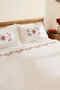 Layali Embroidered Double Duvet Cover Set White - 4