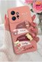 Redmi Note 12 Case Designed Patterned Camera Protected Rabbit Pink Soft Silicone Cover