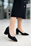 Black Suede Women's Classic Heeled Shoes 18511
