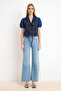 Nasiba Hafiz x Trendyol Collection Mavi Wide Leg Dantel Tencel Karışımlı Jeans TWOSS26JE00157 - 3