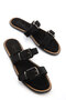 Black Suede Women's Slippers 21378 - 5