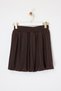 Brown Pleated Elastic Waist Shorts Skirt Tdrss26Sr00005 - 5