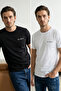 Black-White 2 Pack Regular Cut Embroidered T-Shirt Tmnss26Ts00039