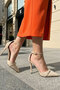 Beige Patent Leather Women's Classic Heeled Shoes 21280 - 9