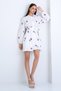 Pink Floral Embroidered Skirt Lined Poplin Shirt Dress Alc-X15187 - 3