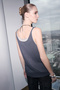 Limited Edition Antrasit Havuz Yaka Renk Bloklu Triko İnce Bluz TWOSS26BZ00297 - 3