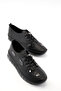 Black Genuine Leather Women's Loafer Shoes 21365 - 5
