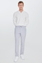 Men's Dark Gray Slim Fit Slim Fit Tie Waist Side Pocket Casual Jogger Pants - 4