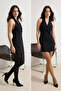 Black-Tan 2-Piece Flat Leg Slimming 15 Den Pantyhose Thmss26Co00020