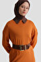 23Kd4249 Model Burnt Orange Tunic Dress - 3