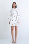 Pink Floral Embroidered Skirt Lined Poplin Shirt Dress Alc-X15187 - 2