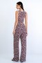 Dusty Rose-Ecru Tie-Dye Detailed Wrinkled Vest and Double Pocket Trouser Set Alc-X15220 - 8