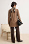 Beige Regular Single Jersey Plain Knitted with Elastic Detail on the Sleeve Tctss26Uk00001 - 2