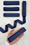 Navy Blue Grogren Ribbon 3 cm 10 Mt, Bohça Dowry Wedding Circumcision Birthday Gift Packaging Decoration - 3