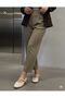 Beige Satin Women's Orthopedic Ballet Flats Memory Foam Sole Round Toe Ballerina Shoes - 5