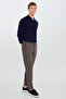 Men's Khaki Slim Fit Slim Fit Tie-Waist Casual Jogger Pants with Side Pockets - 3