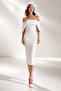 Feroa WHITE Off-shoulder Dress