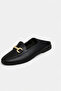 Siyah Hakiki Deri Kadın Loafer TAKSS26LA00001 - 2