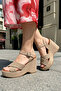 Mink Suede Women's Wedge Heeled Shoes 15938 - 3