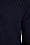 Men's Slim Fit Slim Fit Stand Collar Zippered Patterned Navy Blue Knitwear Sweater - 4