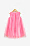 Pembe Kız Çocuk Kısa / Mini Düz Dokuma Tütü Elbise TKDSS26EL00017 - 6