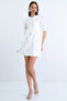 Lilac Baby Collar, Scallop and Embroidered Lined Mini Dress Alc-X15188 - 2
