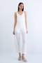 White Straps Scallop Embroidery Lined Woven Jumpsuit Alc-X15181 - 5