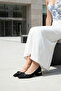 Black Matte Satin Women's Classic Heeled Shoes 20988 - 2