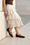 Brown Suede Women's Ballerinas 21244 - 4
