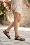 Hellbraune Damensandalen 16399 - 3
