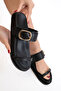 Black Women's Slippers 21300