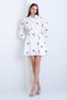 Pink Floral Embroidered Skirt Lined Poplin Shirt Dress Alc-X15187 - 4