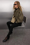 Khaki Oversized Fit Suede Bomber Thin Jacket Coat TWOAW26MO00125 - 2