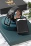 Original Men's 2-Piece Special Gift Boxed Set Trendy Model Gift Special Box Gift for Lover Father-In-Law Groom's Gift Birthday Special Day Gift Luxury Soft Leather Classic Black Stylish Belt Wallet Set - 6
