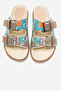 LANSO Beige Stone Double Strap Women's Slippers - 2