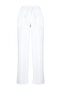 Beyaz  %100 Keten Beli Lastikli Yüksek Bel Wide Leg Pantolon TWOSS26PL00041 - 7
