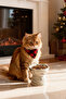 Pet Cat Figured Ceramic Food and Water Bowl 400 ml Tphaw26Ms00002 - 2