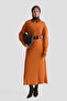 23Kd4249 Model Burnt Orange Tunic Dress