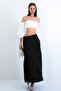Khaki Soft Crush Textured Midi Skirt Alc-X15225 - 2